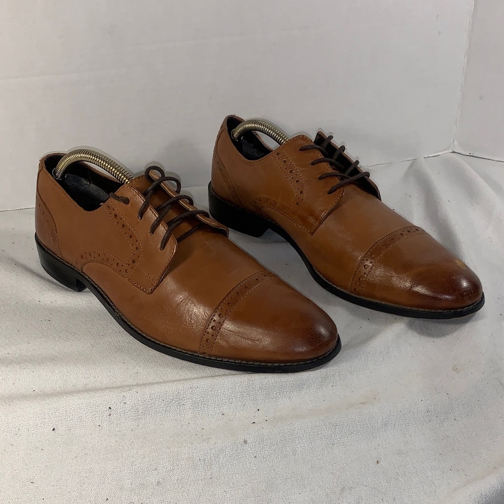 Stacy Adams Men's Brown Leather Prescott Oxford Dress Shoes